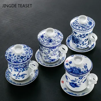 Jingdezhen Retro Ceramica Ceașcă de Ceai cu Filtru de uz Casnic Ceai Infuser Birou Cesti de Apa Cadouri de Călătorie Set de Ceai Drinkware Consumabile