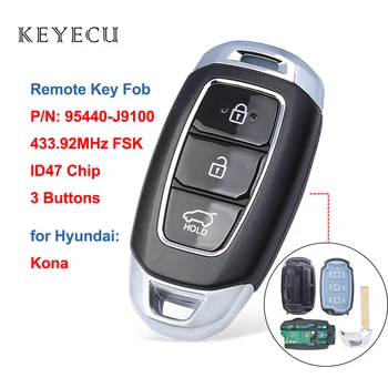 Keyecu Aftermarket de la Distanță Cheie Telecomanda 3 Butoane 433,92 MHz FSK NCF29A1X / HITAG 3 / 47 pentru Hyundai Kona 2018 2019 2020 95440-J9100