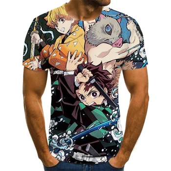 Kimetsu Nu Yaiba Anime Camasa Pentru Barbati Manga Demon Slayer T-Shirt Camisetas Hombre Ropa Îmbrăcăminte Camisa Masculina Verano Roupas