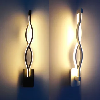 LED Lampă de Perete Alb Negru Lampa Culoar de Iluminat Decor Minimalist Modern Lampă de Perete Camera de zi Dormitor Noptieră cu Lampă de Noptieră