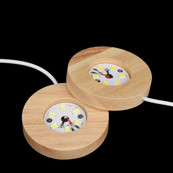 Lemn de Lumină de Bază Reîncărcabilă de Control de la Distanță de Lemn de Lumină LED-uri Rotative, Display Stand Suport Lampă Lampă de Bază Art Ornament Nou