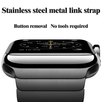 Link Brățară Curea Pentru iWatch SE 6 5 4 3 2 1 Oțel Inoxidabil Reglabil Brățară de Metal Pentru Apple Watch Band 42mm 38mm 40mm 44mm
