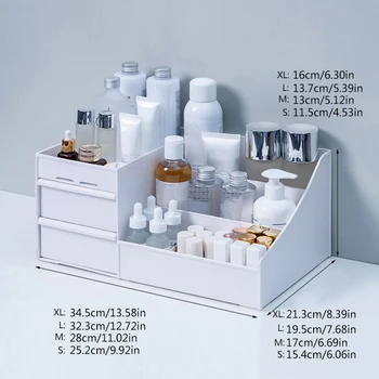 Machiaj Organizator pentru Cosmetice Cosmetice de Mare Capacitate Cutie de Depozitare Organizator Desktop Bijuterii lac de Unghii Machiaj Sertar Container