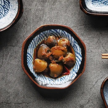 Mare de unda Japoneză creative tacamuri retro mic sos de ceramică condimente scufundare farfurie de uz casnic de mici feluri de mâncare sos de condiment
