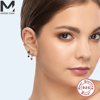 MC Argint 925 Placat cu Cercei de Aur /Argint Placat cu Pentagrama Cercei cu Diamante Pentru Femei 2020 Moda Bijuterii серьги