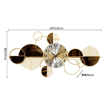 Metal Creative Ceas de Perete cu Mâinile Design Modern de Lux de Mari dimensiuni Ceas de Perete cu Design Modern Living Reloj Comparativ Decor Acasă DG50WC