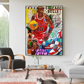 Michael Jordan Poster De Perete De Arta Canvas Tablouri Pentru Living Modern Postere Si Printuri De Arta De Perete Home Decor De Perete