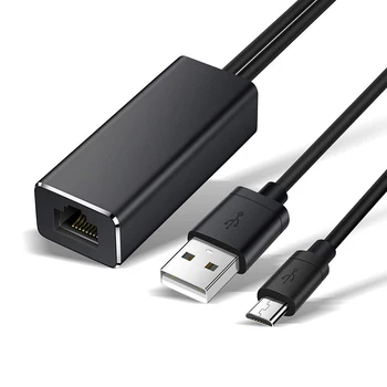 Micro USB 3 În 1 480Mbps La Ethernet 10/100Mbps RJ45 Adaptor Pentru Foc TV Stick 480Mbps la Rețeaua LAN Card Dongle USB de Alimentare