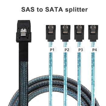 Mini SAS 8087 la SATA 3.0 Splitter Converter Cablul de 36 Pin 1-drag-4 Cablu SAS SATA Adaptor cu 4 SATA 7P Interfețe