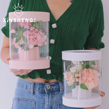 Mini Transparent Ambalare Cutii 1buc Flori de Ziua Îndrăgostiților Ghiveci Material de Ambalaj Rafinat cadou cutie