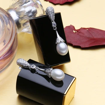 MITUO Boem Naturale de apă Dulce Pearl Cercei Pentru Femei Argint 925 Cercei Lungi de Lux de Nunta de Logodna Bijuterii
