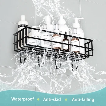 Montat pe perete Baie Rafturi Plutitoare Raft Duș Agățat Coș Sampon Titularul WC Accesorii Bucatarie Condimente Raft de Depozitare