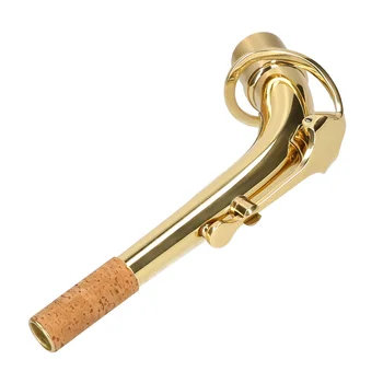 Muslady Alamă Saxofon Alto Gat Material izolator Termic Îndoiți Gât Sax piesă de schimb Saxofon Accesoriu