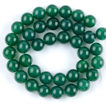 Natural Green Agate Rotunde de Piatra Liber Margele Spacer Pentru a Face Bijuterii DIY Bratara Handmade 4/6/8/10/12mm