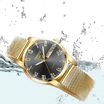 NIBOSI Cuplu Ceas rezistent la apa 2019 Brand de Lux Bărbat și Femeie Bărbați Ceasuri Elegante, Ceasuri Femei Inoxidabil Relogio Feminino