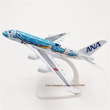 NOI 16cm Aliaj de Metal Japonia Aer ANA Airbus A380 Desene animate Broasca Mare de companii Aeriene Avion Model Airways Model de Avion Pictura Aeronave