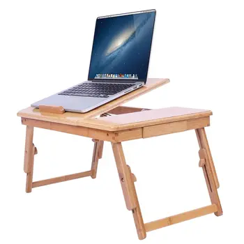 NOI Reglabil Bambus Calculator Stand Birou pentru Laptop, Notebook de Birou Laptop-Masa Pentru Pat Canapea extensibilă Tava de Masa de Picnic Studiind Tabelul
