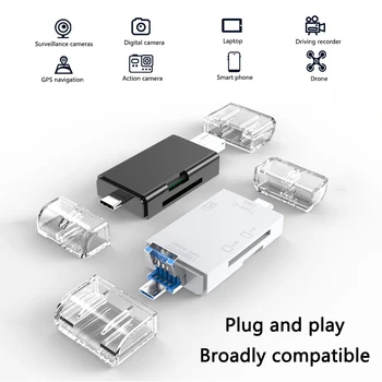 Noi SD TF Card Reader USB 2.0 OTG Micro USB de Tip C, Cititor de Carduri SD Cititor de Carduri de Memorie Pentru Huawei Micro USB de Tip C OTG Cardreader
