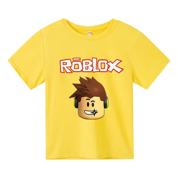 Noi Vara Robloxing Tricoul de la 4 la 14 Y T-shirt Haine Copii 3D Băieți Fete din Bumbac Pur Supradimensionate, Haine pentru Copii Topuri Tricouri