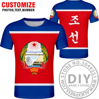 Nord Tricou Numărul de Numele Prk T-shirt Foto Îmbrăcăminte de Imprimare Diy Gratuit Personalizat Națiune Pavilion Kp COREEA coreean Tricou Casual Scurt