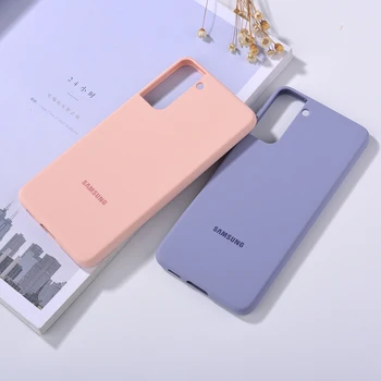Nou Original Samsung Galaxy S21 S21 Plus S21 Ultra Caz S21+ Matasoasa Capac De Silicon Moale-Touch De Protecție Coajă De Telefon Si Logo-Ul
