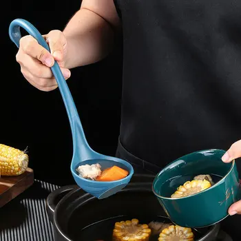 Noua Bucatarie Supa Linguri Tacamuri Mâner Lung Lingură de Supă cu Suport de Masa Cina Cupe ustensile de Bucătărie Gătit Instrument