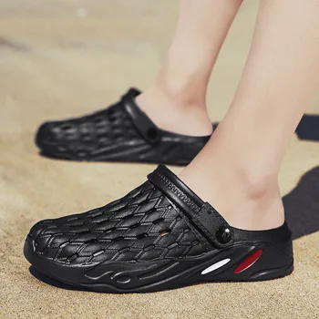 Noua Gaura Pantofi de Mens Papuci Sandale de Vară în aer liber Papuci Barbati de uz Casnic Jumătate-trage de Moda Trendy Personalitate Pantofi de Plaja Barbati