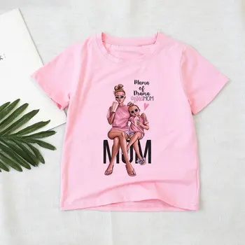 Noul Brand Maneca Scurta Fete Tricou Baieti Fata de Îmbrăcăminte Kawaii Mama Și Fiica de Imprimare T-shirt Childern Moda Topuri de Vara Copii
