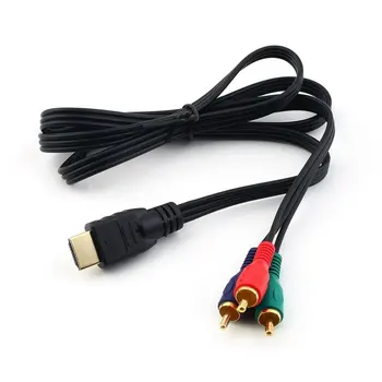 Noul Mini HDMI-compatibil cu 3RCA Video Component Cablu de Conectare a Converti Hub Cablul de Linie en-Gros de Aur Conector RCA Polybag