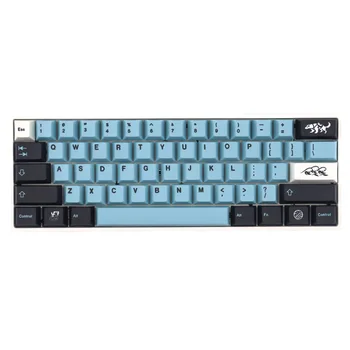 PBT Mizu Taste Cherry Profil Sublimare Keyboard Keycap Negru Blue118 Cheie Compatibil cu Comutator MX