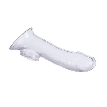 Penis extender prezervativ Ejaculare întârziată Reutilizabile Prezervative Extindere Penisului Penis Sleeve Inele pentru Penis Pentru Adulți Intim Bunuri