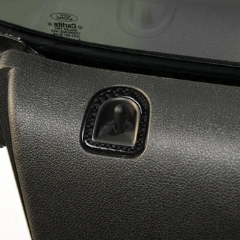 Pentru Ford Mustang 2009-2013 Fibra De Carbon Autocolante Auto Door Lock Pin Buton Buton De Acoperire Cadru Tapiterie Auto Accesorii Coafura