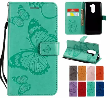 Pentru huawei nova inteligent Onoare 6C 6x GR5 2017 mate9 lite caz de telefon de portofel carte de buzunar din piele de lux, flip cover coque fluture 3D