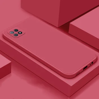 Pentru OPPO A72 5G A73 5G Moale TPU Silicon de Protecție Pătrat Carcasa Telefon Simplu Purea Culori Capacul din Spate Fundas