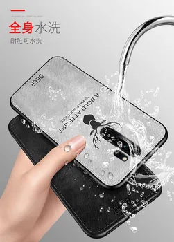 Pentru Xiaomi Redmi Nota 8 Pro Caz de Lux Silicon Moale+Hard tesatura Cerb Cat de Protecție Capacul din Spate Caz pentru xiaomi redmi 8 8A