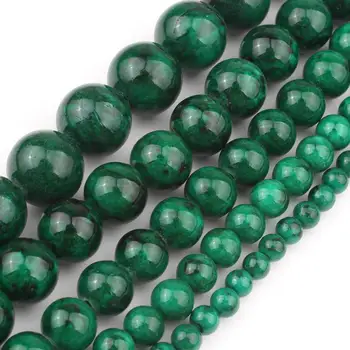 Piatra naturala Verde Malachit Jades Margele Vrac Margele Spacer Pentru a Face Bijuterii 6/8/10/12mm 15Inches Diy Bratari Accesorii