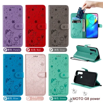 Piele Flip Portofel Caz Pentru MOTO G9 Plus Capac Pentru Motorola Moto G8, G7 G6 G5 G4 Juca Plus G8 Putere Lite Caz de Telefon