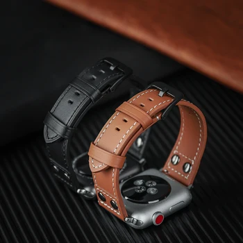 Piele Watchband 38mm 40mm pentru ceas se 6 5 4 3 2 1 Sport Curea Tur trupa Înlocui 42mm 44mm pentru Apple Watch Accesorii