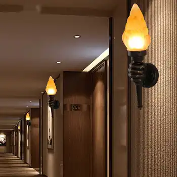 Piscină Interioară Perete de Lumină American Vintage Industriale Torch Lampă Coridor Curte Lampă de Perete pentru Casa Dormitor Corpuri de iluminat