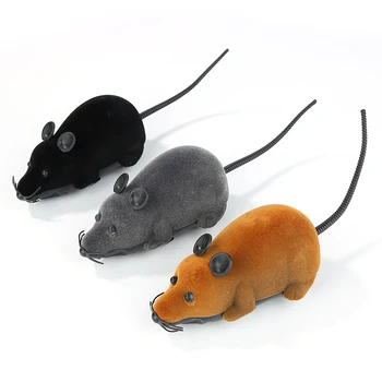 Pluș Mouse-Ul Mecanic Mișcare Rat De La Distanță Fără Fir Electronice Rat Pisoi Noutate Amuzant Animale De Companie Furnizează Animale De Companie Cadou Jucarii Pisica Pisica Catel