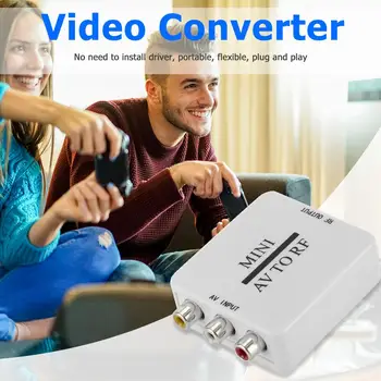 RCA AV CVSB la RF Video Converter Suport RF de 67,25/61.25 MHz AV pentru RF TV Comutator Compact și Portabil, Convenabil de a Transporta