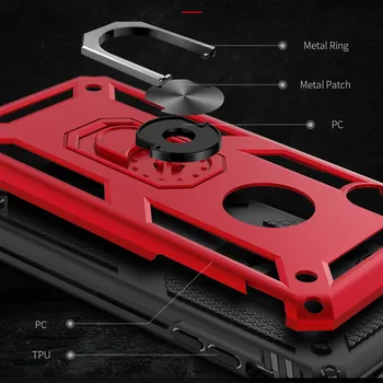 Rezistent la șocuri Armura Kickstand Telefon Caz Pentru iPhone 11 XR Pro XS Max X 6 6S 7 8 Plus Deget Inel Magnetic Holder Anti-Coperta