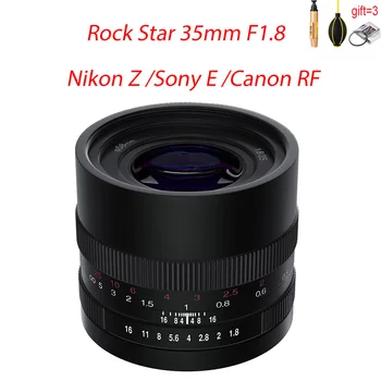 Rock Star RockStar 35mm F1.8 FULL FRAME cu unghi Larg standard fix focalizare Focalizare Manuală obiectiv pentru Sony E Nikon Z RF Canon