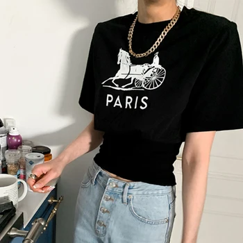 RUGOD 2021 nouă talie imprimate T-shirt girl