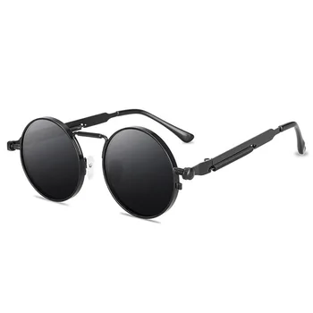 Runda Steampunk ochelari de Soare Brand Bărbați Femei Vintage din Metal Punk ochelari de Soare UV400 Shades Ochelari de Oculos Gafas de Sol
