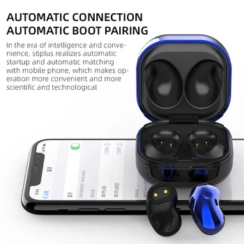 S6 Plus TWS Căști de Anulare a Zgomotului Căști fără Fir Bluetooth Casti Sport Handfree Pavilioane Pentru Samsung Galaxy Muguri Live