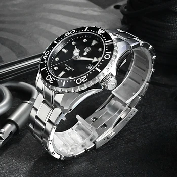 San Martin Ceas Diver 44mm Clasic de Lux Barbati Ceas de Înaltă Calitate Automată Ceasuri Mecanice de Sticlă de Safir Data 20Bar Reloj