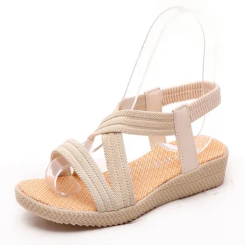 Sandale de vara Femei Respirabil Plat Sandale Fete Plaja Saboți Pantofi Casual în aer liber sandale Papuci sandalias mujer 2020