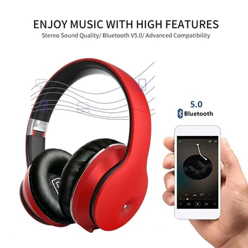 Set Cu Cască Bluetooth Wireless V5.0 Bluetooth Headset Sport Cască (Verde) & EL-B4 Pliabil Bluetooth pentru Căști