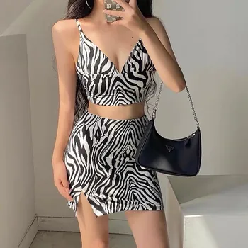 Sexy Rezervor de Top pentru Femei V-neck Moda Zebra cu Dungi, Bretele Top fără Mâneci Vară New Slim Ștreangul de Topuri de Cultură Curele